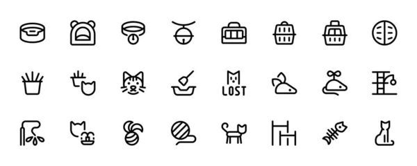 Ikona Kota Ikona Kotów Związanych Płaski Wektor Ilustracja Graficzny Edytowalny — Wektor stockowy