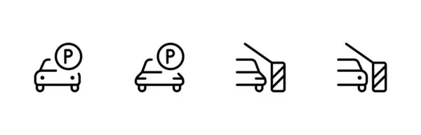 Значок Парковки Значок Парковки Векторная Иллюстрация Настольный Теннис Line Flat — стоковый вектор