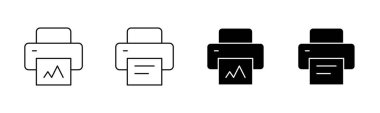 Yazdırma simgesi seti. yazıcı simgesi vektörü