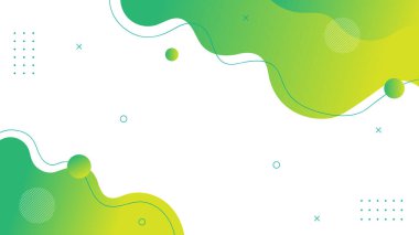 Memphis yarım ton ve çizgi elementleriyle mavi arkaplan