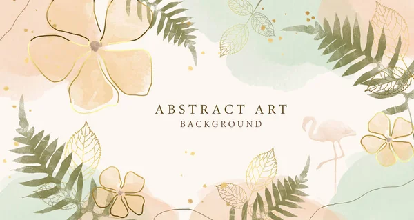 Abstract Art Background Vector Luxury Minimal Style Wallpaper Flower Leaf — Stock Photo, Image