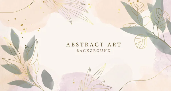 Abstrakte Kunst Hintergrundvektor Luxuriöse Tapeten Minimalen Stil Blume Blatt Hintergrund — Stockfoto