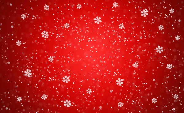 Diseño Invierno Nevado Navidad Fondo Rojo Nieve Fondo Borroso — Foto de Stock