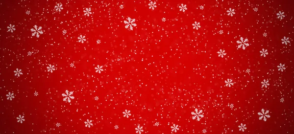 Christmas Snowy Winter Design Snow Red Background Blurred Background — Stock Photo, Image