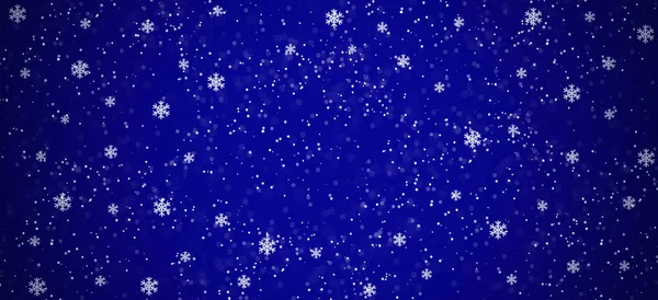 Diseño Invierno Nevado Navidad Fondo Azul Nieve Fondo Borroso — Foto de Stock