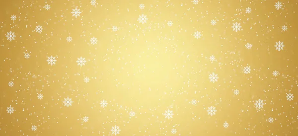 Diseño Invierno Nevado Navidad Fondo Amarillo Nieve Fondo Borroso — Foto de Stock