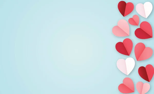 Χάρτινα Στοιχεία Σχήμα Καρδιάς Που Πετούν Ροζ Φόντο Αγάπη Για — Φωτογραφία Αρχείου