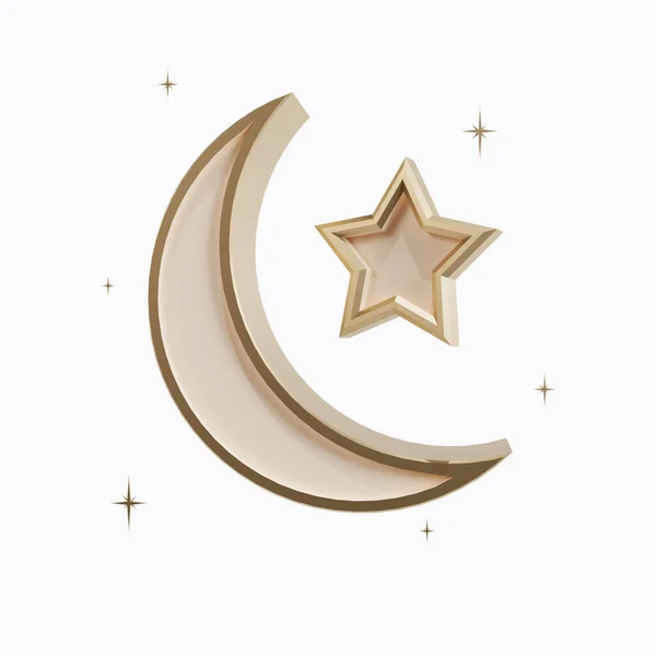 Lua Islâmica Estrela — Fotografia de Stock
