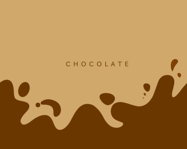 Dalgalı çikolata arka planı. Çikolata damlası. Dalgalı arka plan kavramı. Erimiş kahverengi arkaplan.