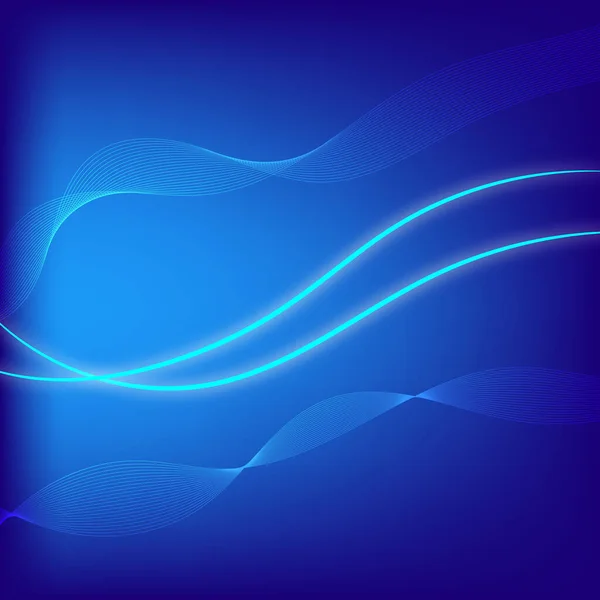 Beautiful Abstract Wave Technology Background Blue Light Digital Effect Corporate Vector Graphics