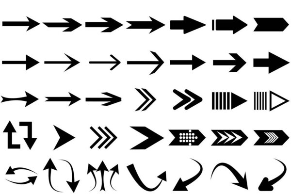 Arrow icons set. Arrow icon. Arrow vector collection. Arrow. Cursor. Modern simple arrows. Vector illustration.