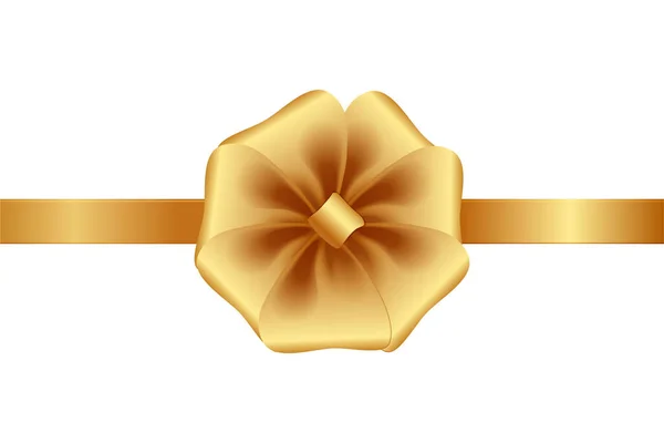 Luxury gold gift bows with ribbons Royalty Free Vector Image