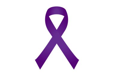 Leylak kurdelesi, kanserin sembolü. Dünya Kanser Günü konsepti. Vektör illüstrasyonu.