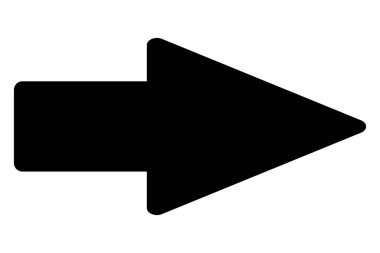 Beyaz arka planda izole edilmiş siyah bir sol ok. Sokak seyir subayı, düz zemin, yol işareti, minimalist stil.