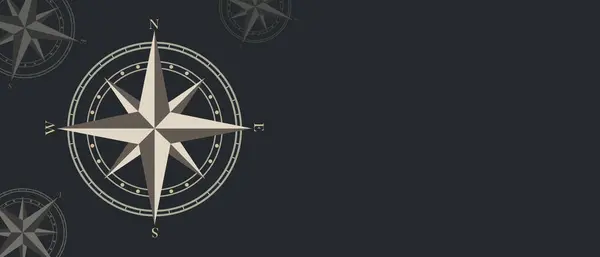 Pusulası olan vektör arkaplanı. Rüzgâr Gülü 'nün arka plan fotoğrafı. Deniz teması.