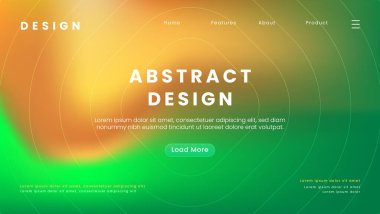 Gradyan arkaplan premium vektörlü vektör soyut iniş sayfası şablonu