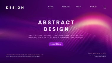 Gradyan arkaplan premium vektörlü vektör soyut iniş sayfası şablonu