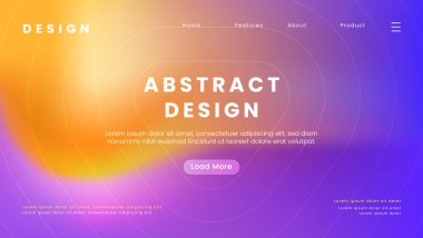 Gradyan arkaplan premium vektörlü vektör soyut iniş sayfası şablonu