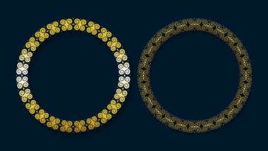 Eski Düzen Altın Sınır Premium Vektörü