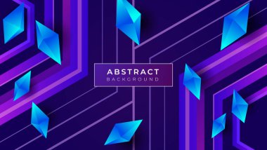 Mor altıgen arkaplan, Soyut Arkaplan, 3d Elmas Özellik Vektörü