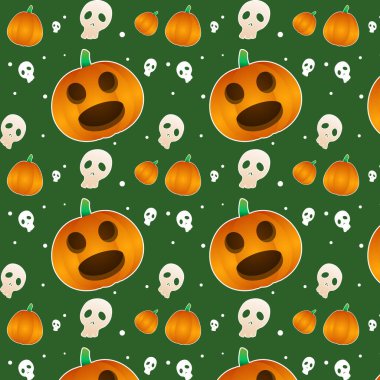 Cadılar Bayramı Balkabakları, Kurukafa Ürkütücü Çizgi Film Biçimi Premium Vektörü