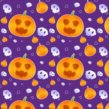 Cadılar Bayramı Balkabakları, Kurukafa Ürkütücü Çizgi Film Biçimi Premium Vektörü