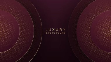 Afişler, reklamlar ve sosyal medya için uygun parlak ve soyut unsurlarla lüks kırmızı arkaplan.