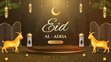 Altın keçiler, fenerler ve bayram süslemeleri, dünyanın dört bir yanındaki topluluklar tarafından kutlanan gelenekleri ve dini önemi vurgulayarak, Kurban Bayramı 'nın anısına zemin hazırladı..