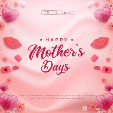 Anneler Günü 'nü kalpler, çiçekler ve tatlı tasarımların yer aldığı bu büyüleyici kartla kutlayın. İçten ve şenlikli bir atmosfer yaratın..