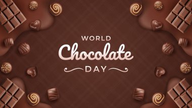 Dünya Çikolata Günü 'nü lezzetli çikolata çeşitleri ve şenlik tasarımı ile kutlayın. Bu özel anı kutlamak ve çikolata düşkünlüğünün keyfini kucaklamak için mükemmel..