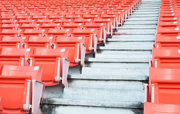 Stadyumdaki Boş Turuncu Koltuklar Futbol Stadyumundaki Sıralar — Stok fotoğraf