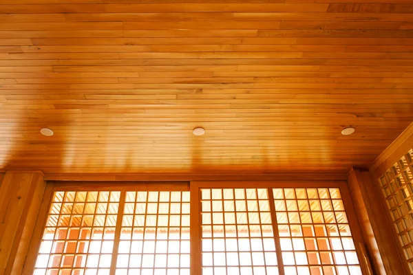 Traditionele Hout Van Japanse Stijl Textuur Van Japanse Houten Plafond — Stockfoto