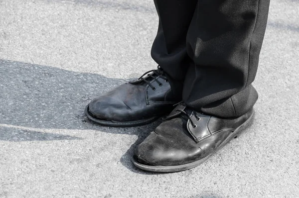 stock image old  shoes black ,Old Boots