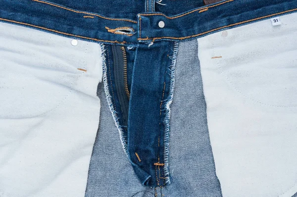 Menutup Bagian Dalam Tekstur Jeans Dengan Saku Jeans Tekstur Denim — Stok Foto