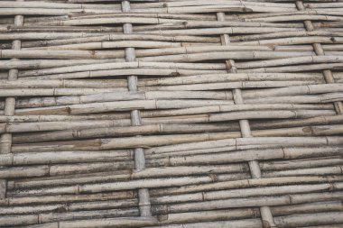 Bambu el işi detaylarının dokusu, Tayland usulü bambu el işi dokusu arka planı.