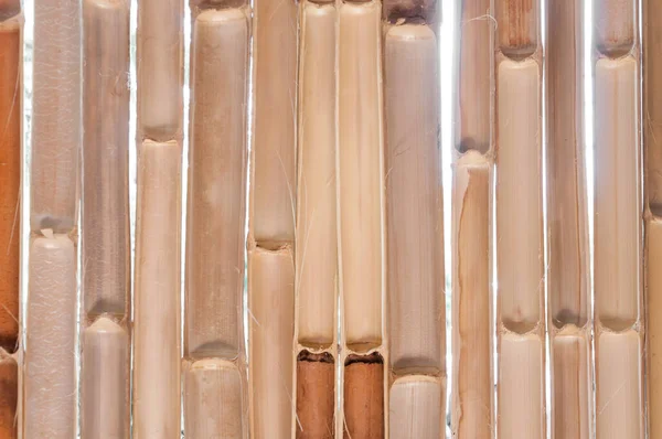 Бамбук Наполовину Паркан Текстура Природи Фон — стокове фото