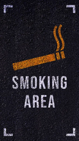 Знак Зони Куріння Темно Вінтажним Фоном Куріння — стокове фото