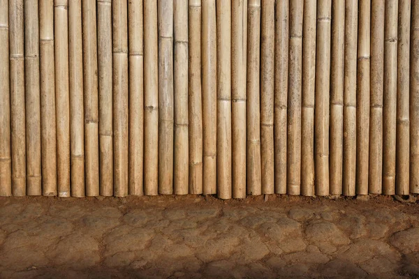 Бамбуковый Забор Фон Старый Текстурный Бамбук — стоковое фото