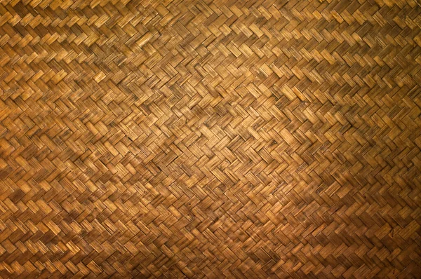 Ciemna Tekstura Bambusa Rzemiosła Szczegółowo Wzór Tajskiego Stylu Bambusa Rzemiosła — Zdjęcie stockowe