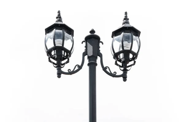 Вулична Лампа Ретро Білому Тлі — стокове фото