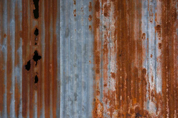 Tin Roof Background Old Rust Nails Hole Vintage Style Galvanized — Stock Photo, Image
