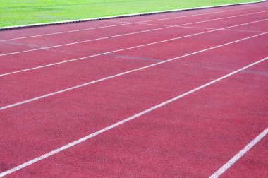Koşu pisti ve yeşil çimen, doğrudan atletizm Koşu pisti Spor Stadyumu