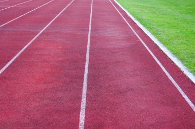 Koşu pisti ve yeşil çimen, doğrudan atletizm Koşu pisti Spor Stadyumu