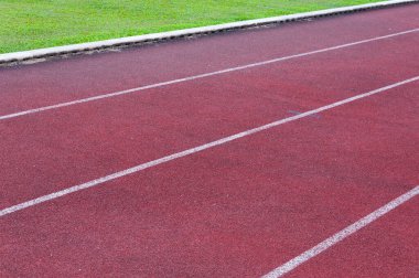Koşu pisti ve yeşil çimen, doğrudan atletizm Koşu pisti Spor Stadyumu