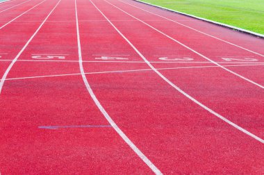 Koşu pisti ve yeşil çimen, doğrudan atletizm Koşu pisti Spor Stadyumu