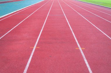Koşu pisti ve yeşil çimen, doğrudan atletizm Koşu pisti Spor Stadyumu