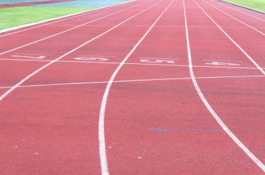Koşu pisti ve yeşil çimen, doğrudan atletizm Koşu pisti Spor Stadyumu