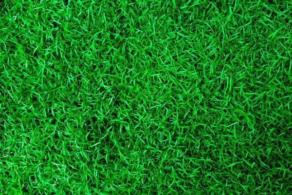 自然な緑の草の質 完璧なゴルフやフットボールのフィールドの背景 トップビュー — ストック写真