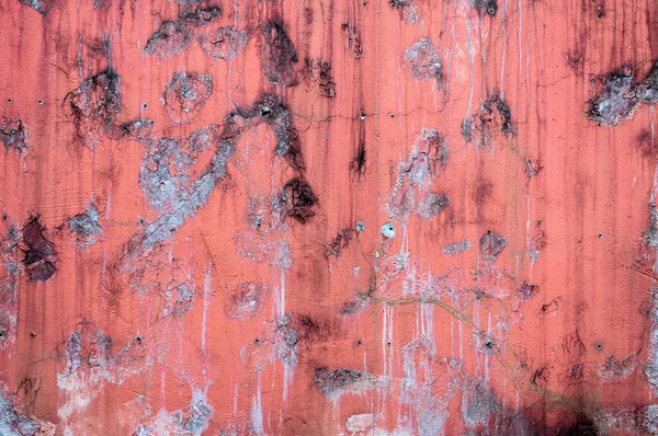 古いセメントの壁 設計質の背景古代の石の荒い強い構造 赤い具体的なパターン 抽象的な緑の背景の質 — ストック写真