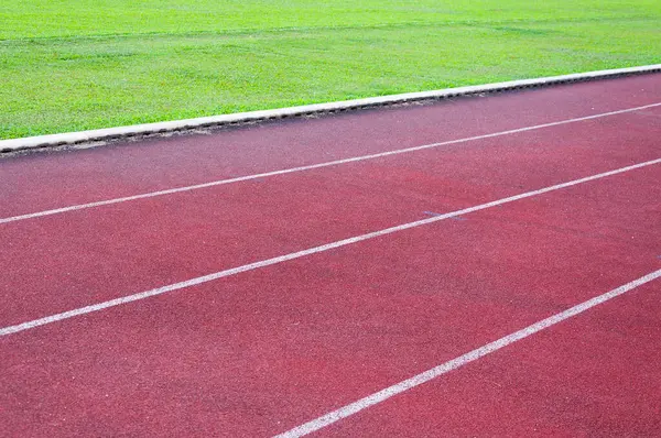 Koşu pisti ve yeşil çimen, doğrudan atletizm Koşu pisti Spor Stadyumu